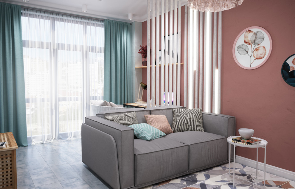 Обложка проекта: Нежный персик с морской волной