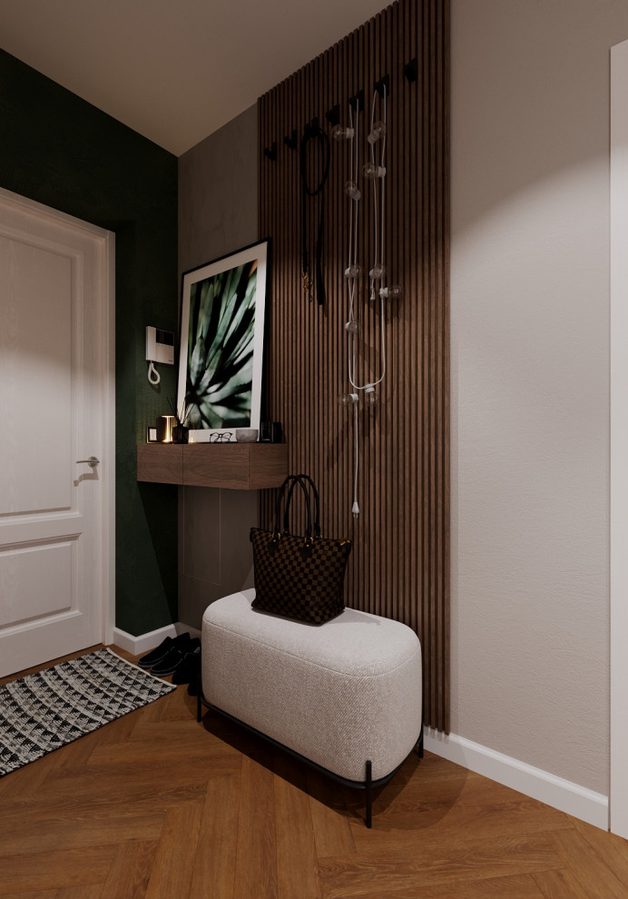 Квартира  с зелёными акцентами