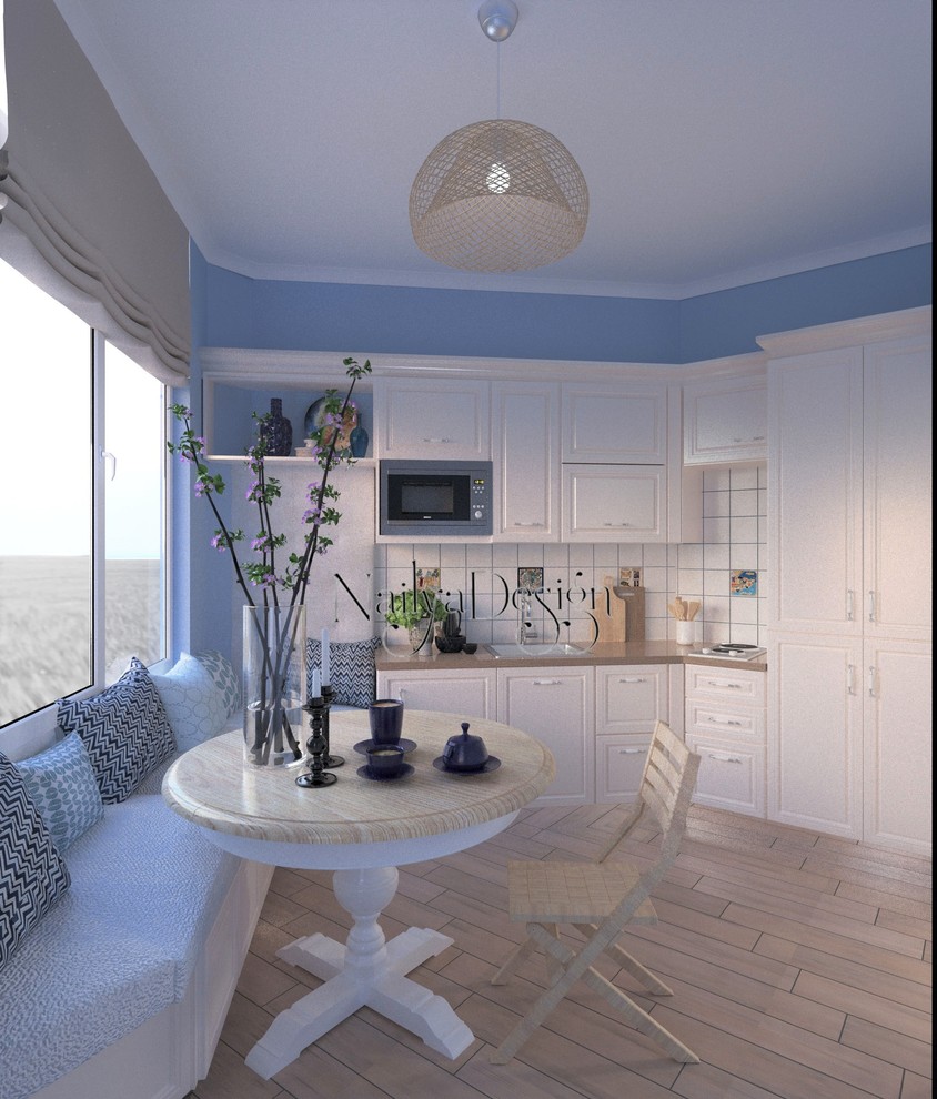 Обложка проекта: интерьер в голубых оттенках