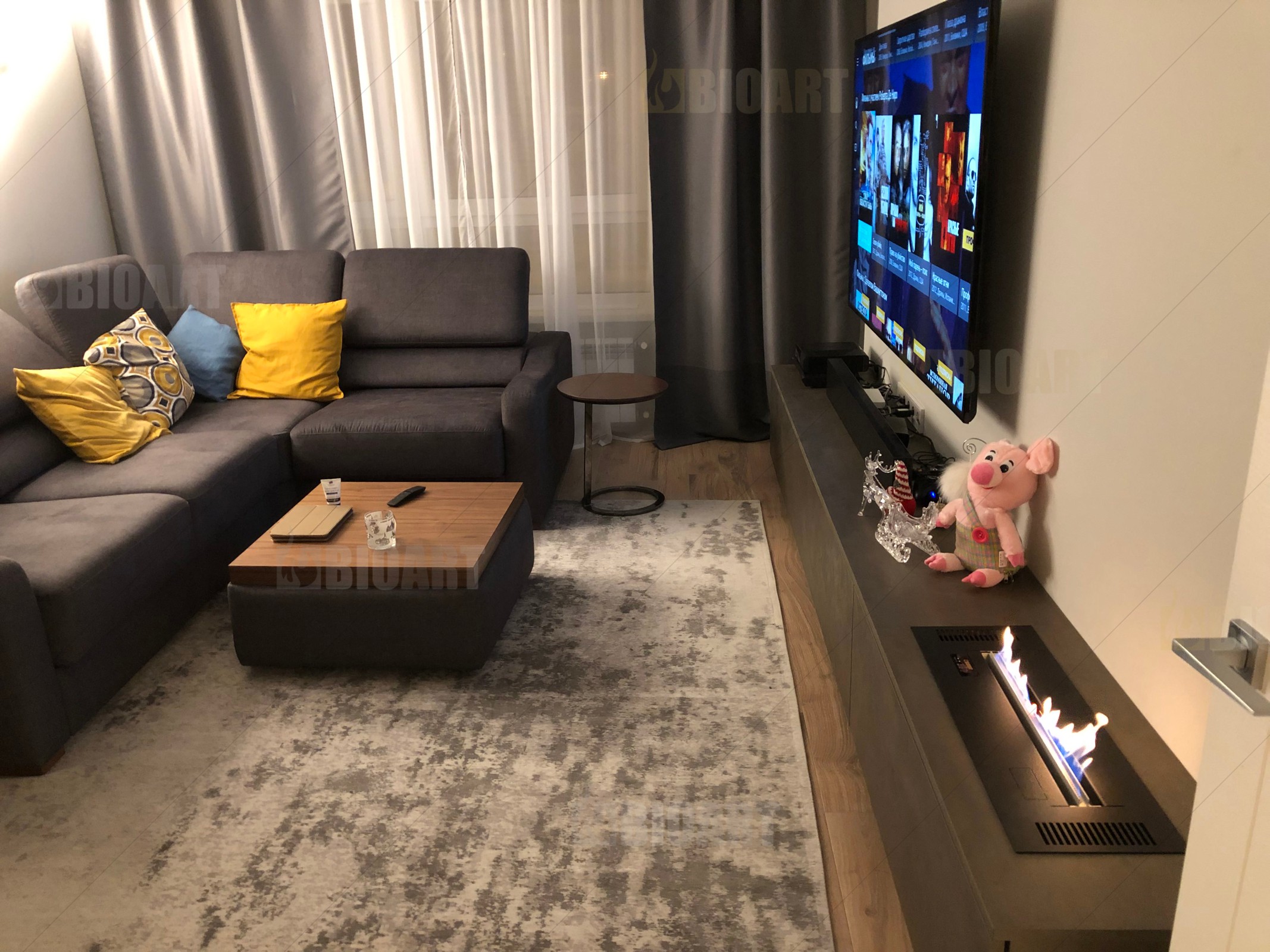 Автоматический биокамин Smart Prime в городской квартире