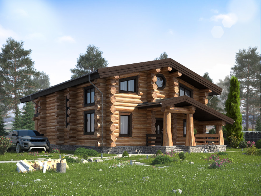 Дом из бревна ручной рубки