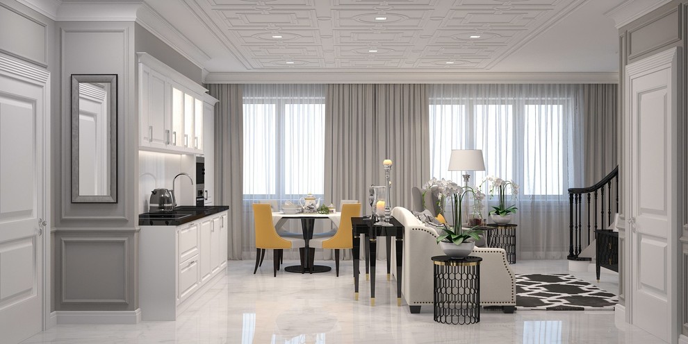 Двухуровневая квартира современная классика г Калининград