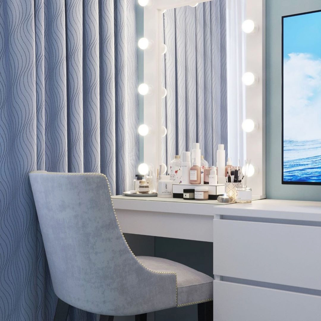 Обложка проекта: Романтический интерьер в небесно-голубых тонах