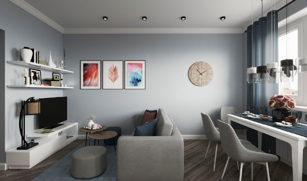 Кухня-гостиная в современном стиле