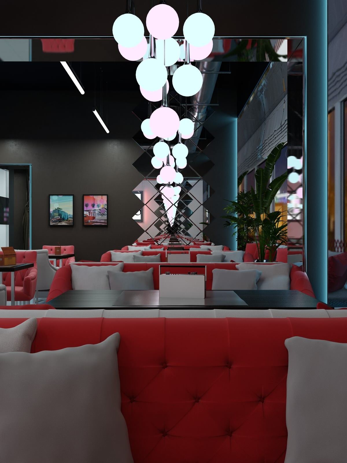 Кальянная в стиле 50х годов