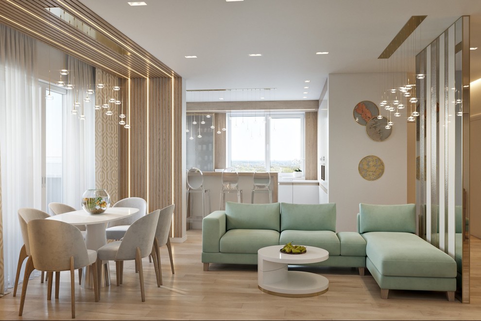 Дизайн-проект трехкомнатной квартиры "Мятное настроение"