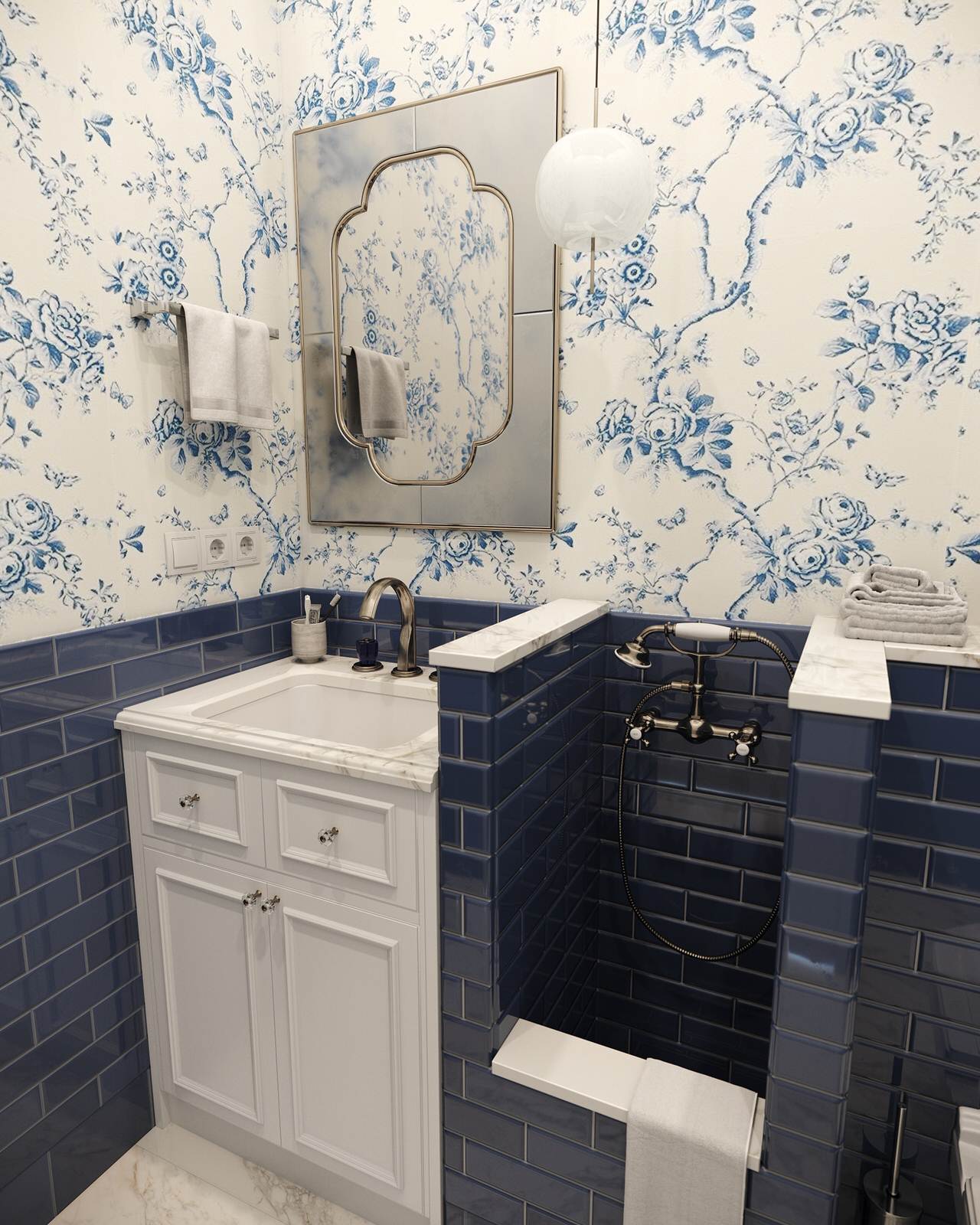 Обложка проекта: Визуализация санузла с душем для собаки