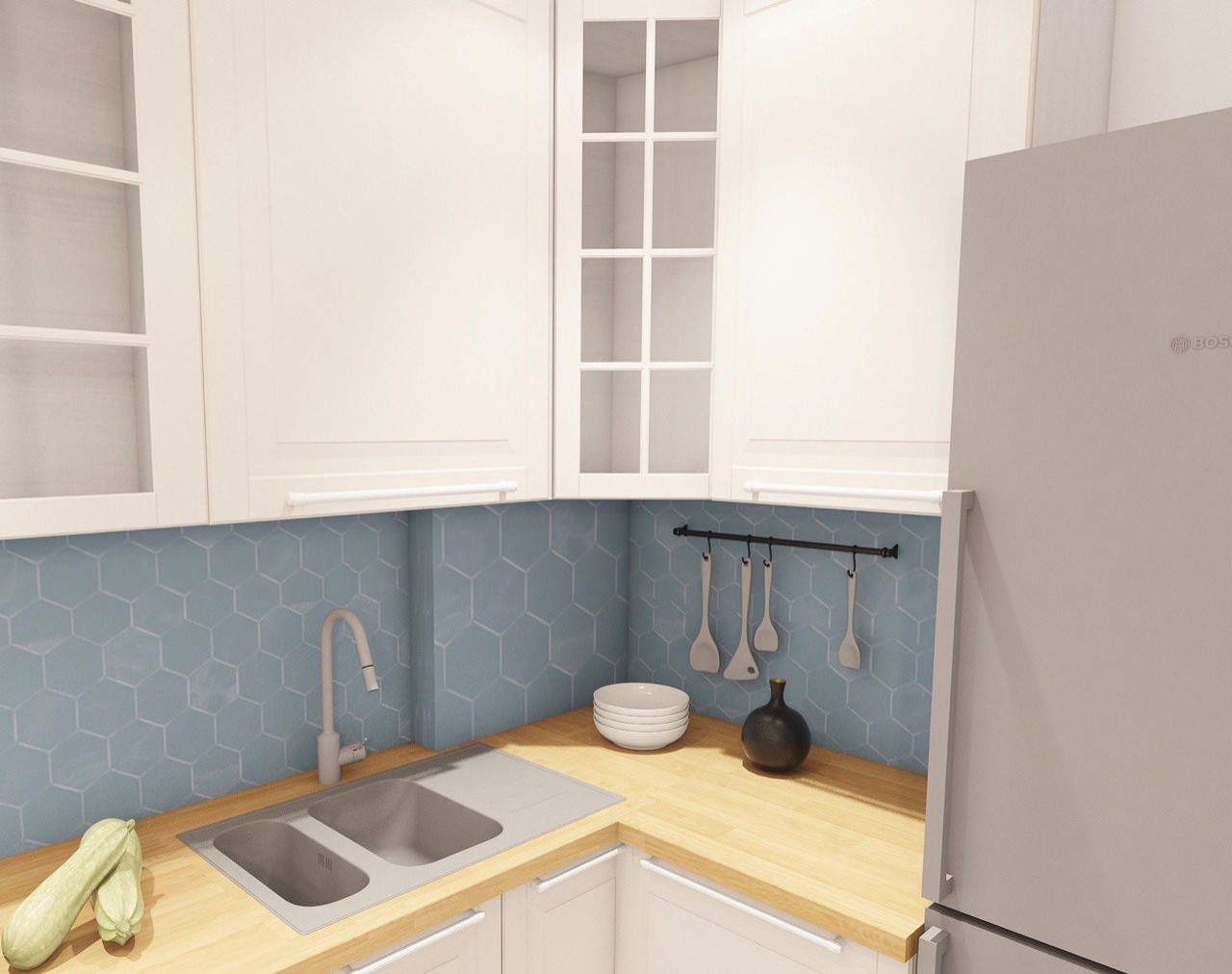 Кухня мансарда