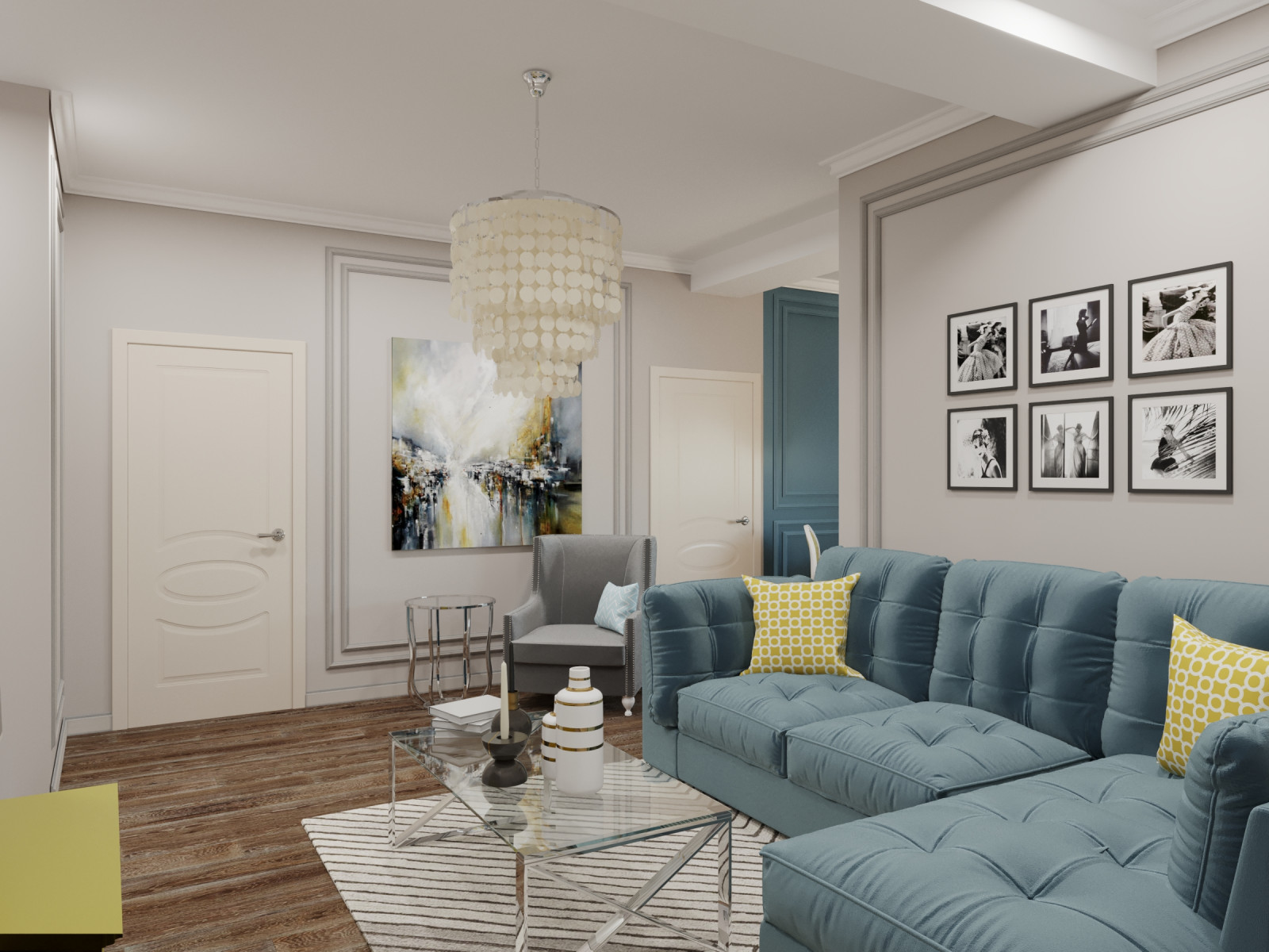 гостиная кухня 40 кв