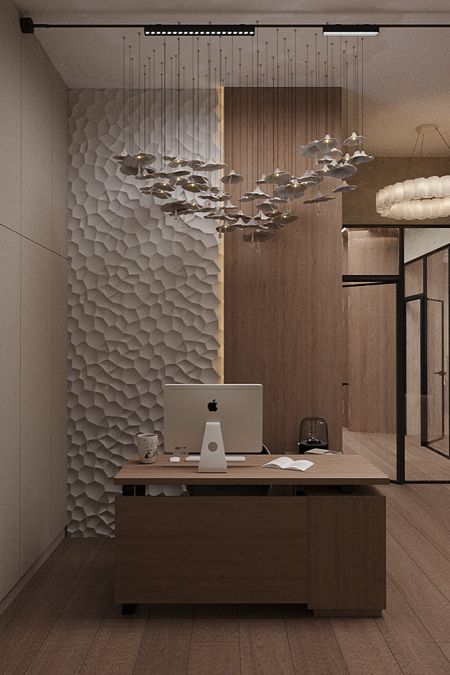 Природная органика для Кати Гордон: интерьер офиса в стиле ваби-саби