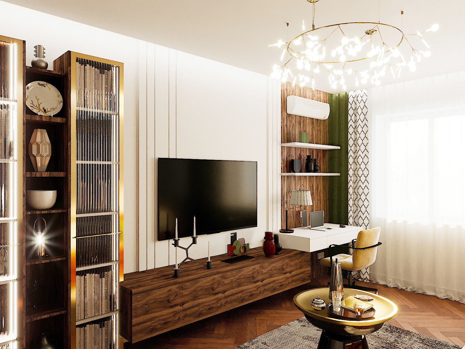 Дизайн гостиной в однокомнатной квартире