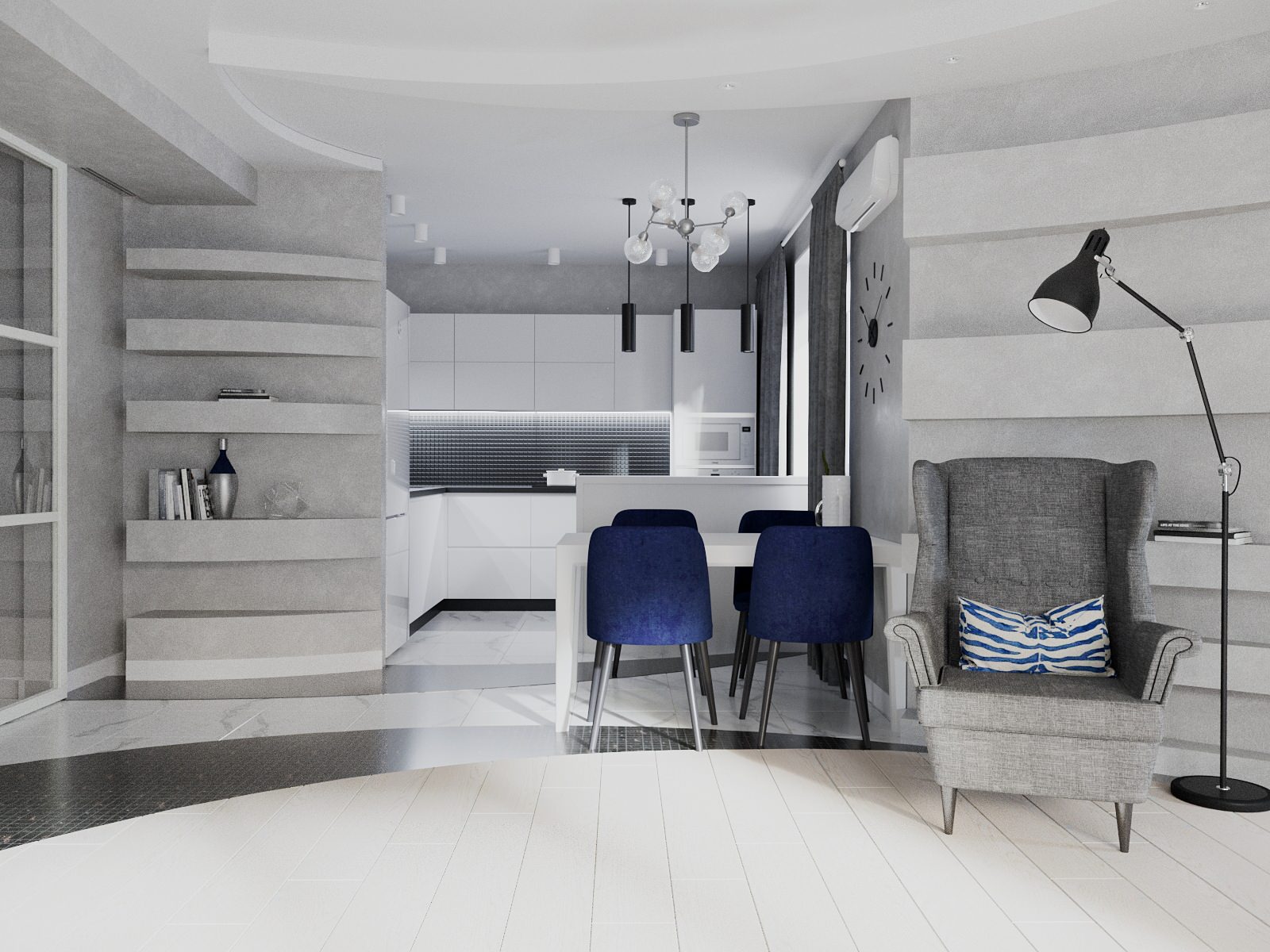 Редизайн кухни гостиной