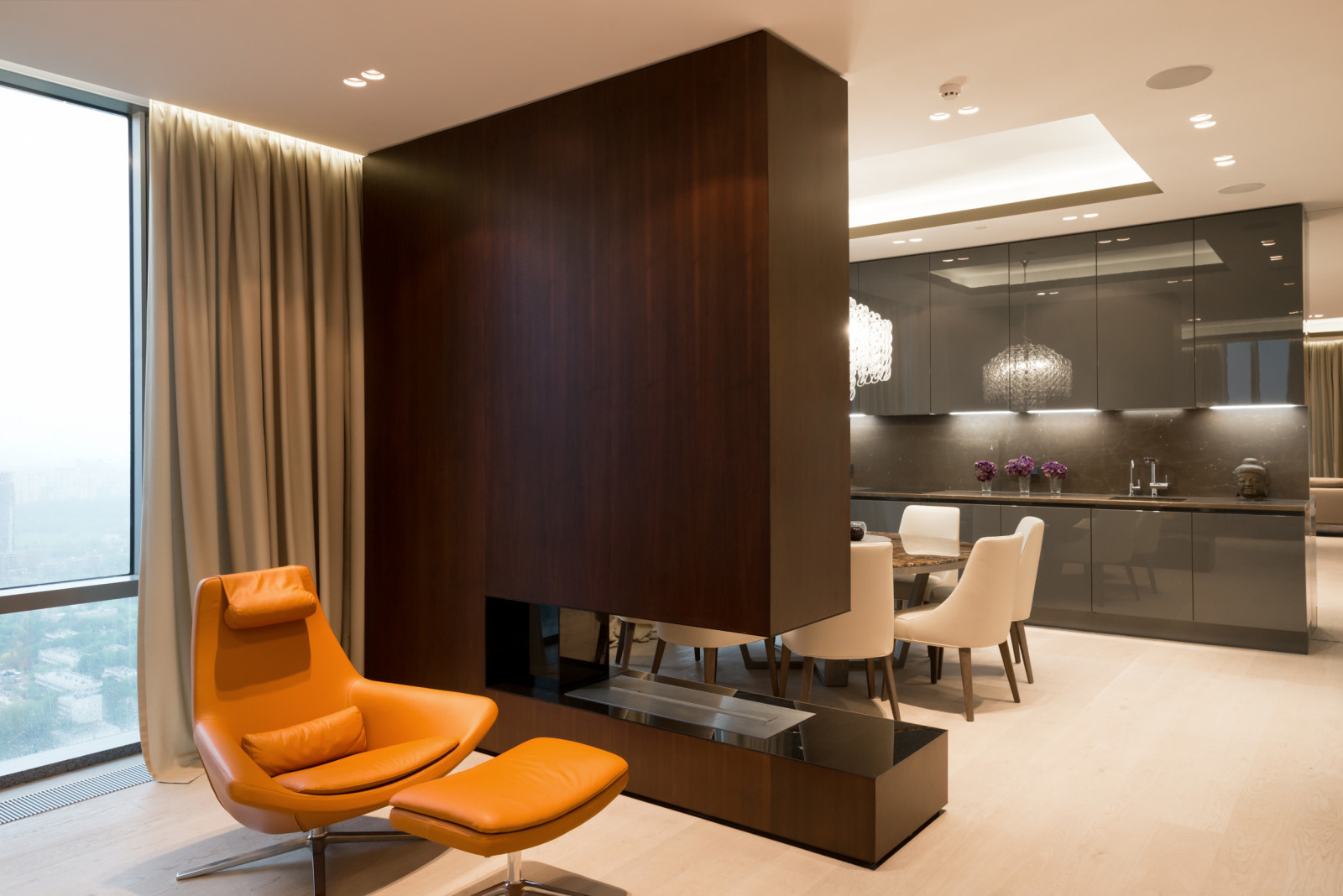 Интерьер апартаментов на 47 этаже