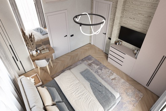 Обложка проекта: Дизайн-проект  спальни 14,9м2