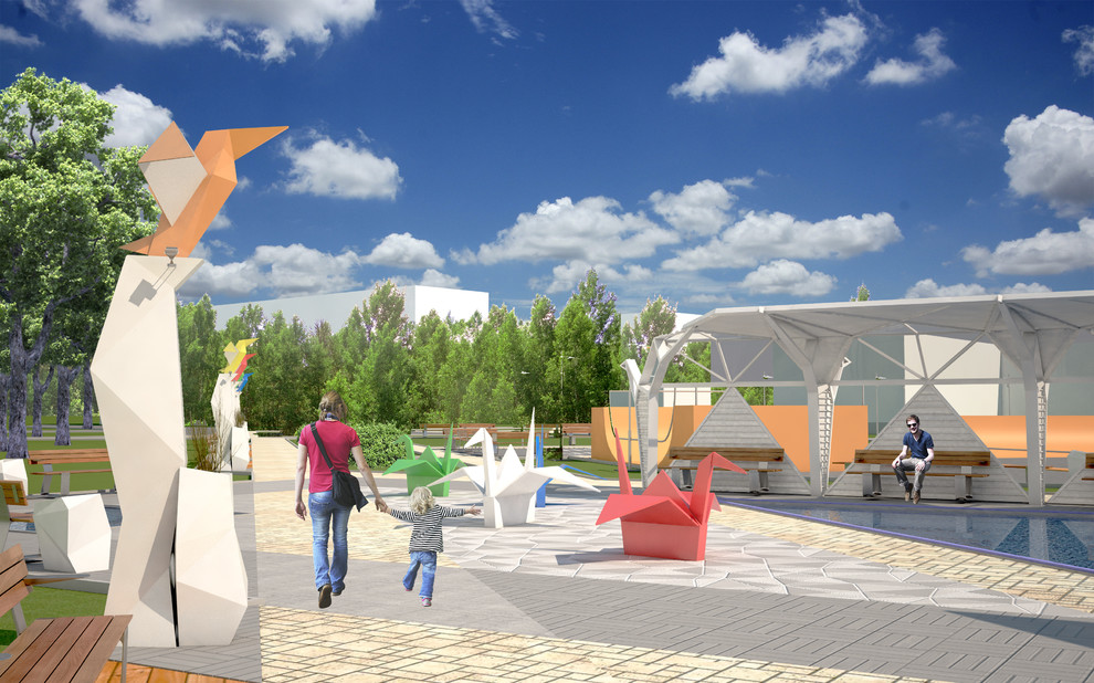 Скульптуры "журавлики"