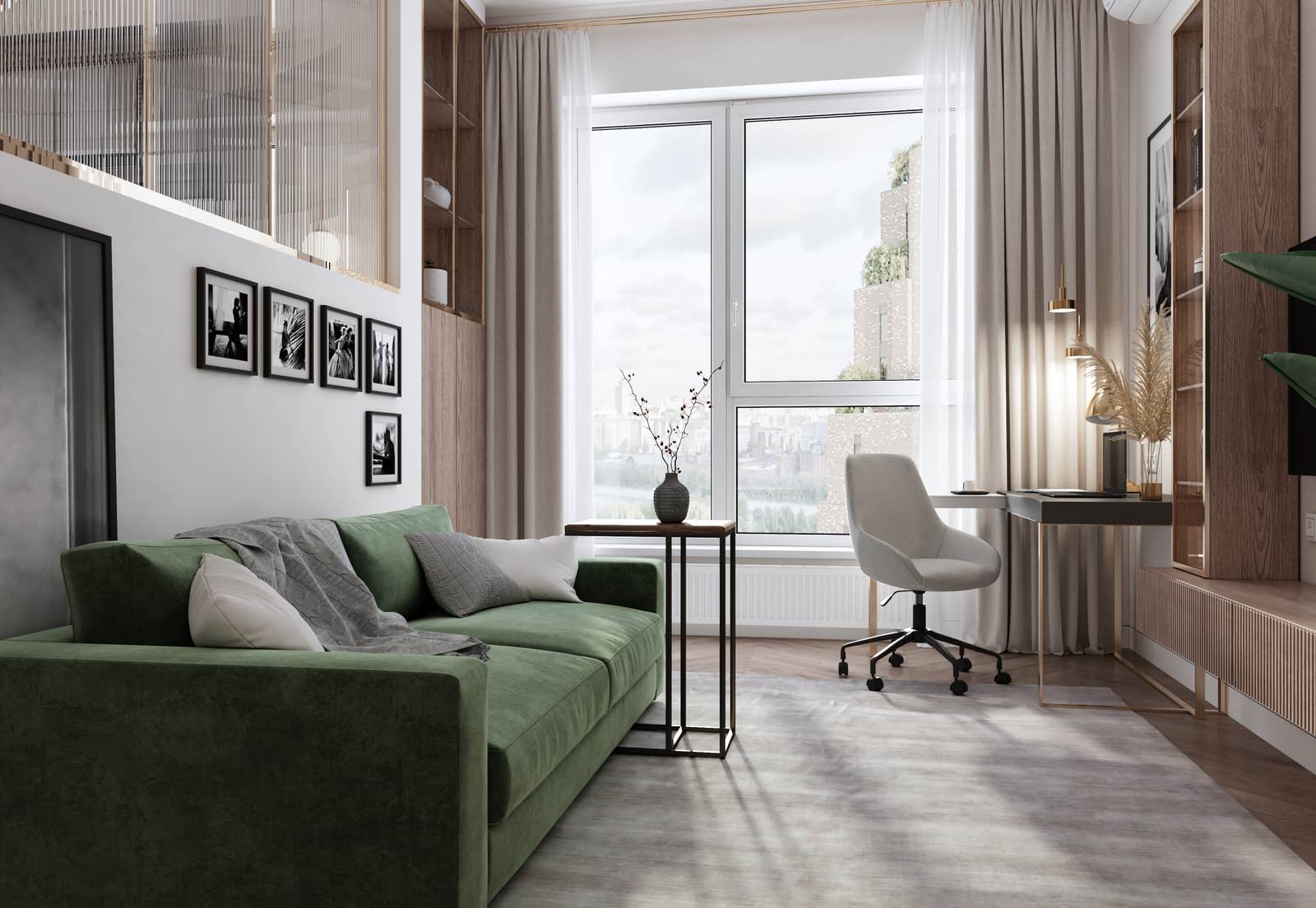 Дизайн интерьера гостиной 20м2