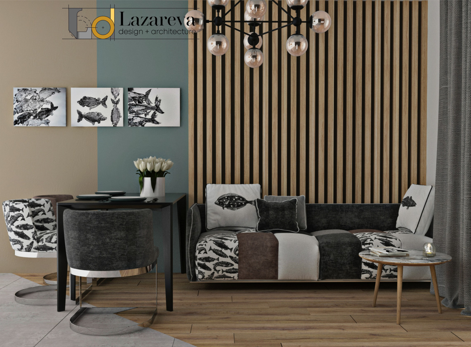 Интерьерное решение проекта "Залетала Канарейка"