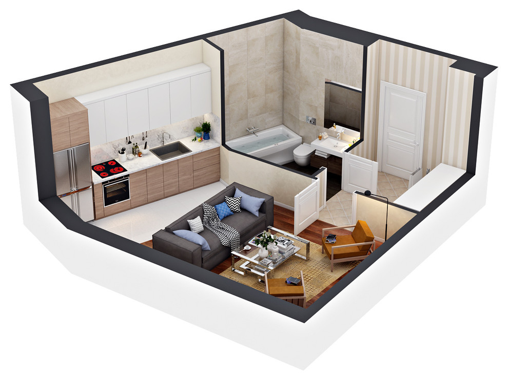 3D-планировки студии "Уютная Квартира"