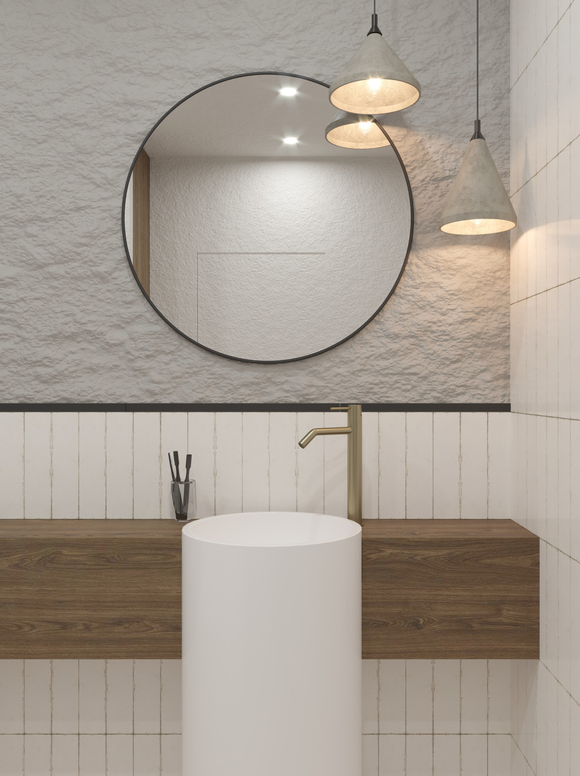 Обложка проекта: Ванная в стиле ваби-саби из дизайн-проекта в ЖК 8Клёнов, Москва