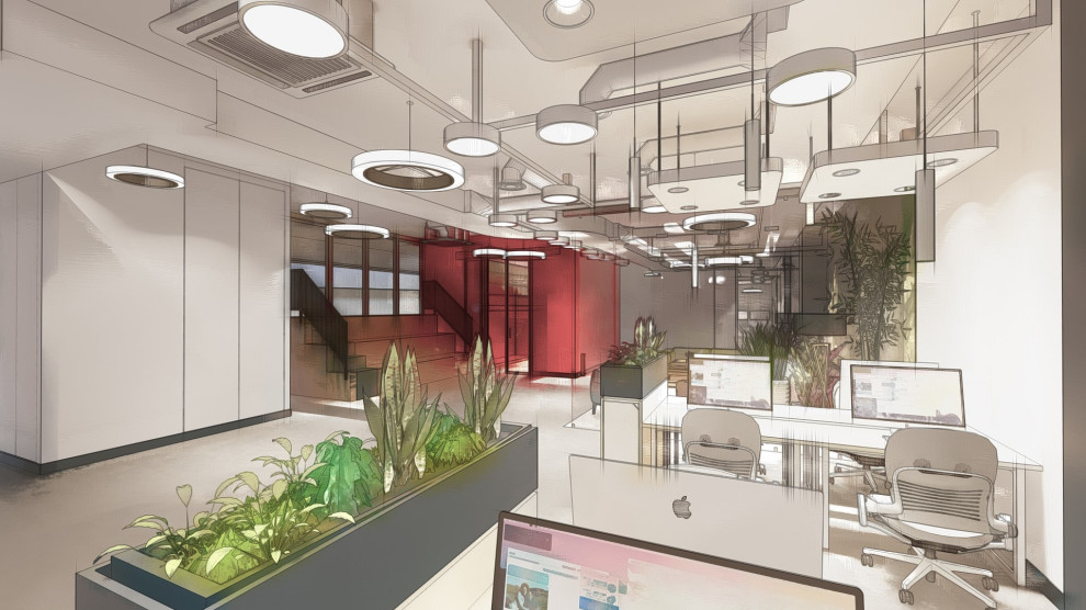 Концепция интерьеров офиса телекомпании НТВ