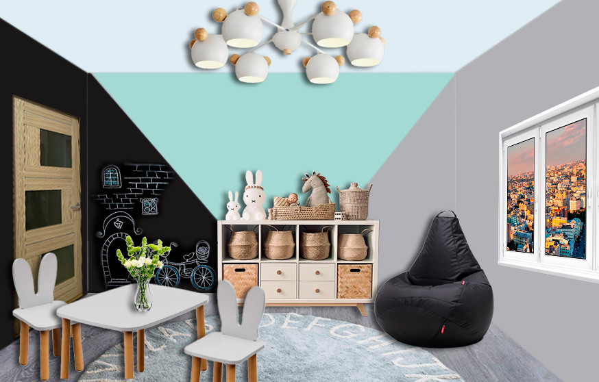 #07 Детская комната в синих оттенках