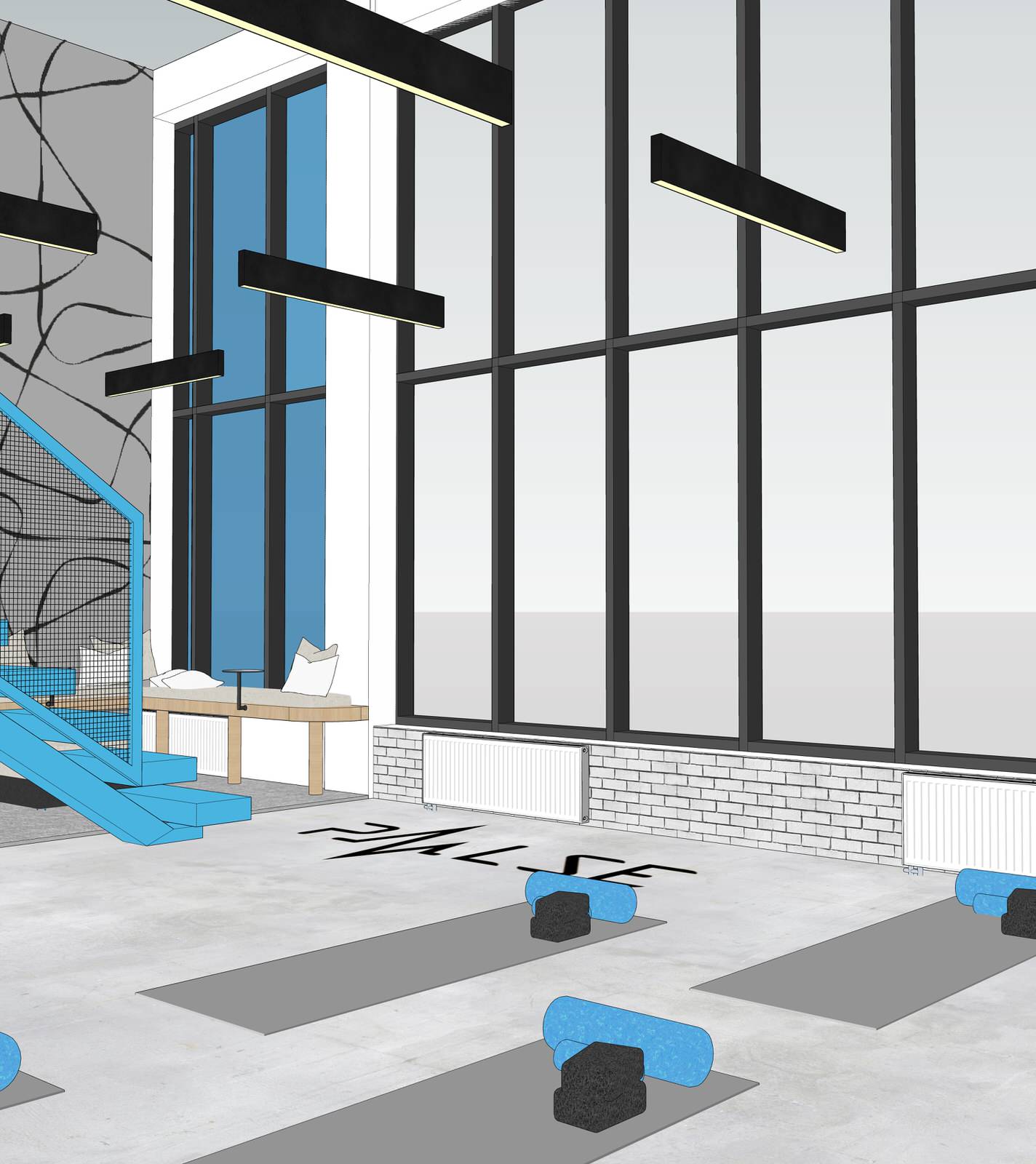 Концепт для студии растяжки Pulse. Омск. 2023