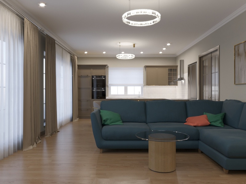 Экодолье Кухня-гостинная