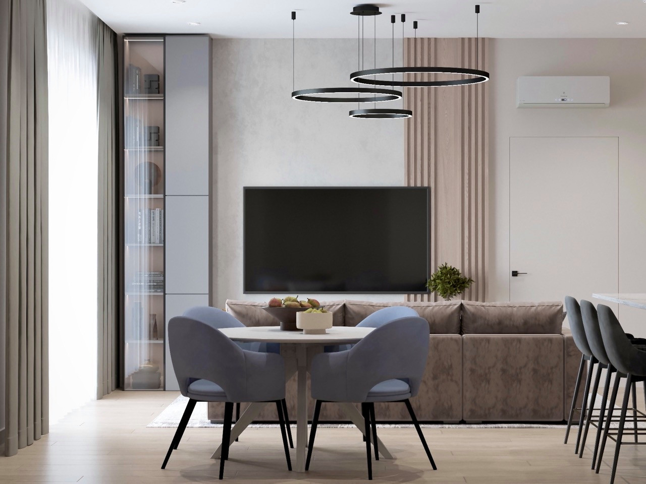 ЖК RiverSky,  3 комнаты, 92м²