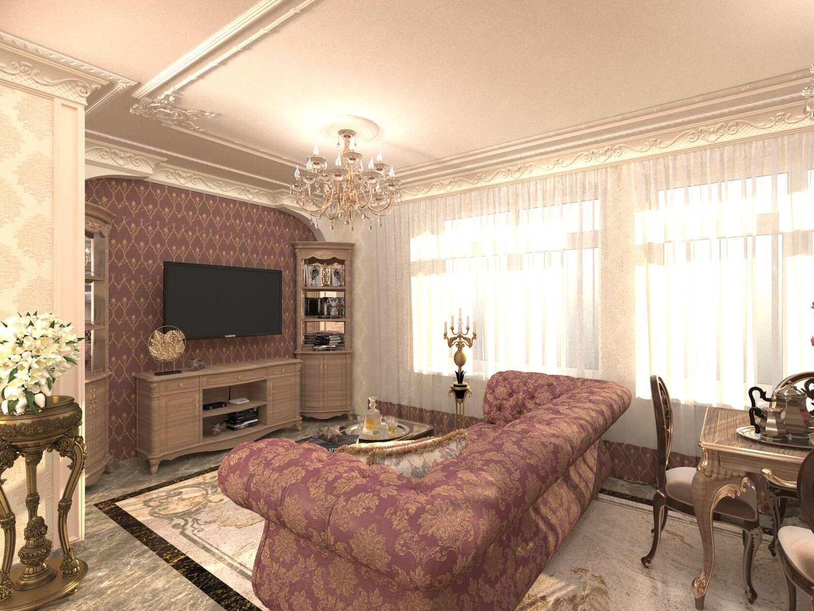 Проект интерьера квартиры 75 м2 в г.Москва