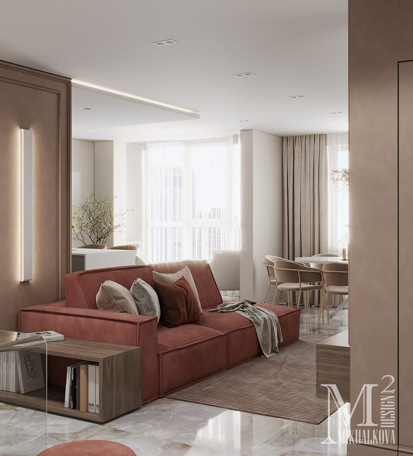 Обложка проекта: Квартирв в ЖК Мандарин 88.6 м2