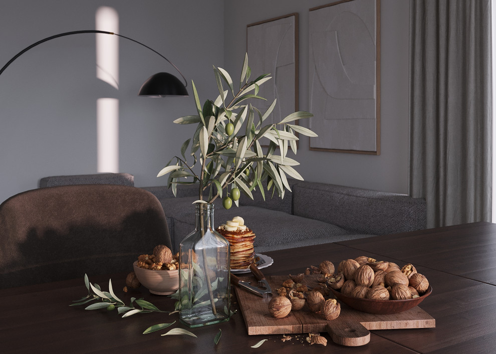 Кухня-гостиная в загородном доме