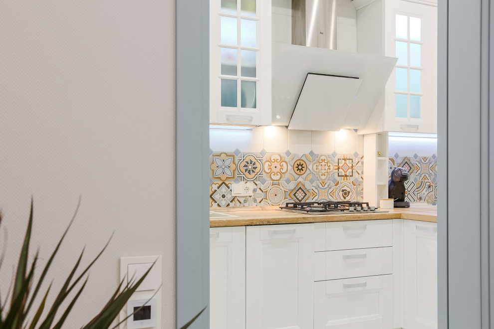 apartment with light blue doors