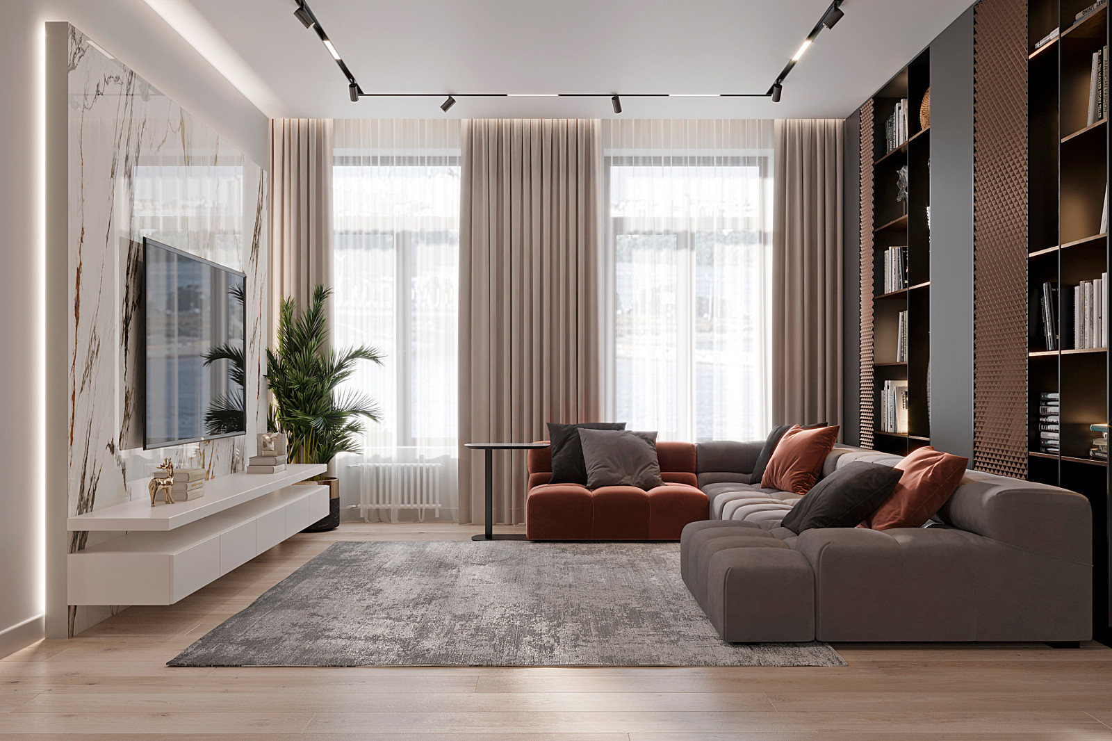 Дизайн-проект квартиры в КД «Дом Философа» 108 кв.м