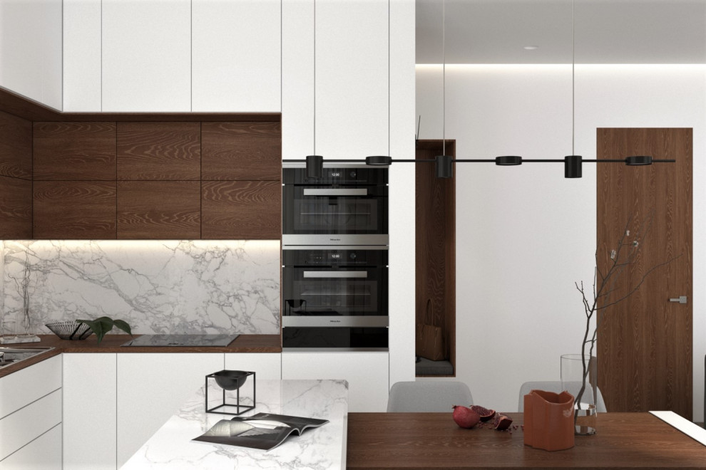 Монохромный с деревом