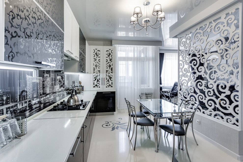 Союз белого и черного в интерьере квартиры