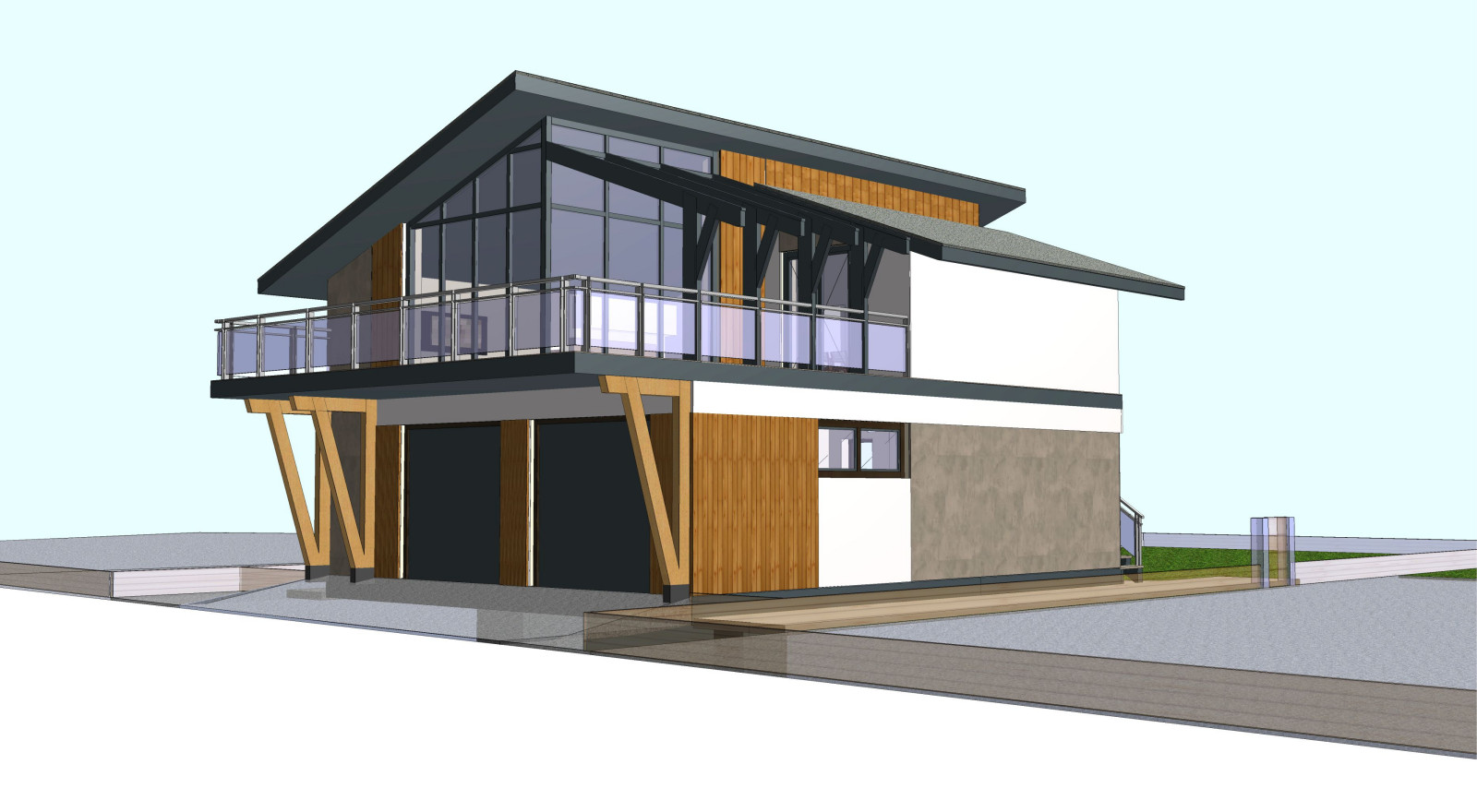 Обложка проекта: г. Арамиль, 2021 Гостевой дом с гаражем Общая площадь 205 м2