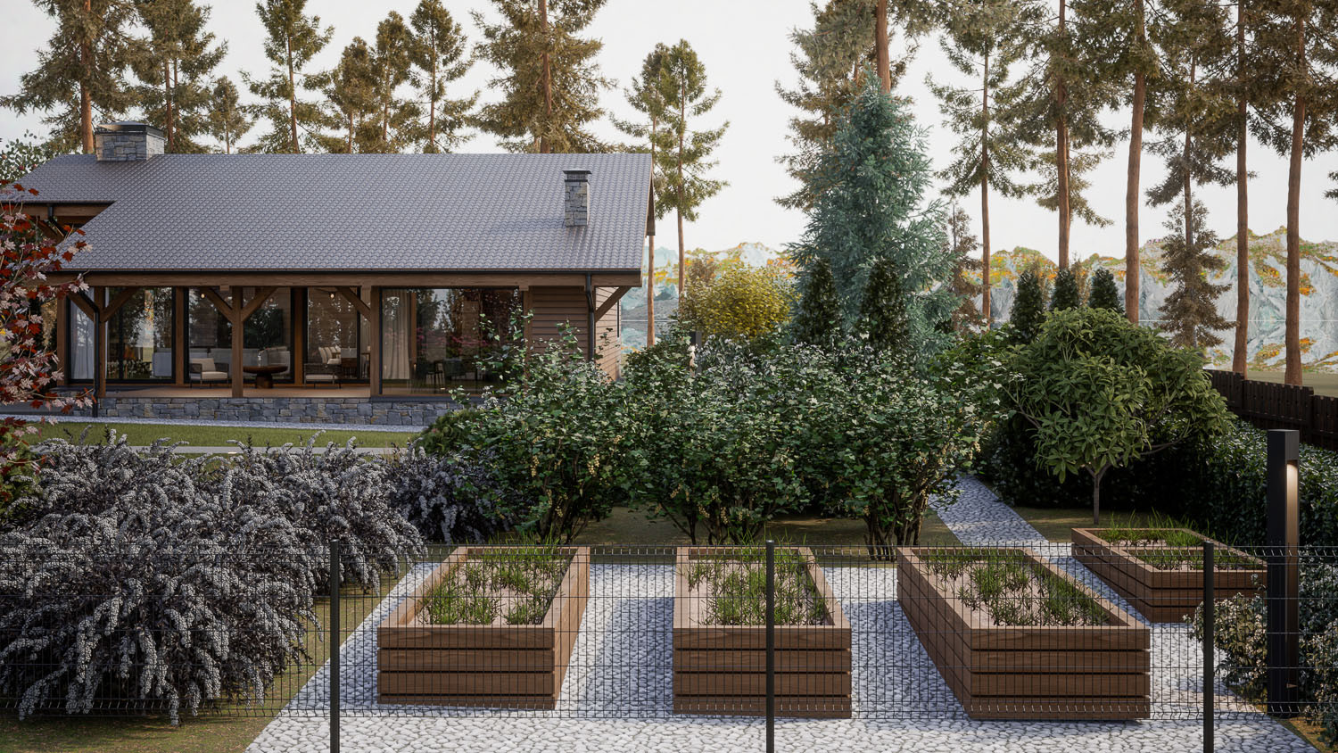 Современное шале Dark Chalet 730