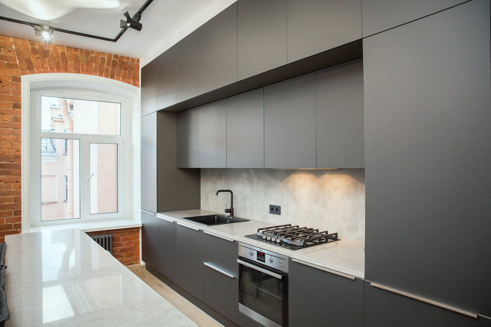 Обложка проекта: Реализовано: кухня в лофт на Васильевском