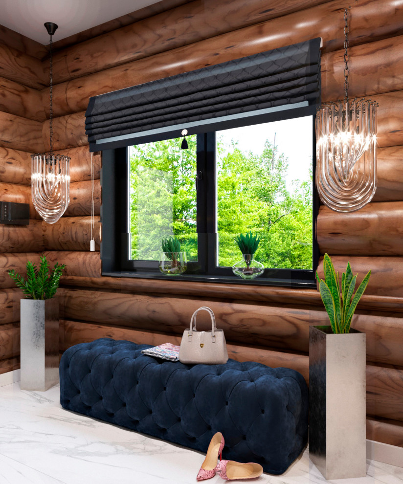 Дизайн-проект загородного дома из дикого бруса