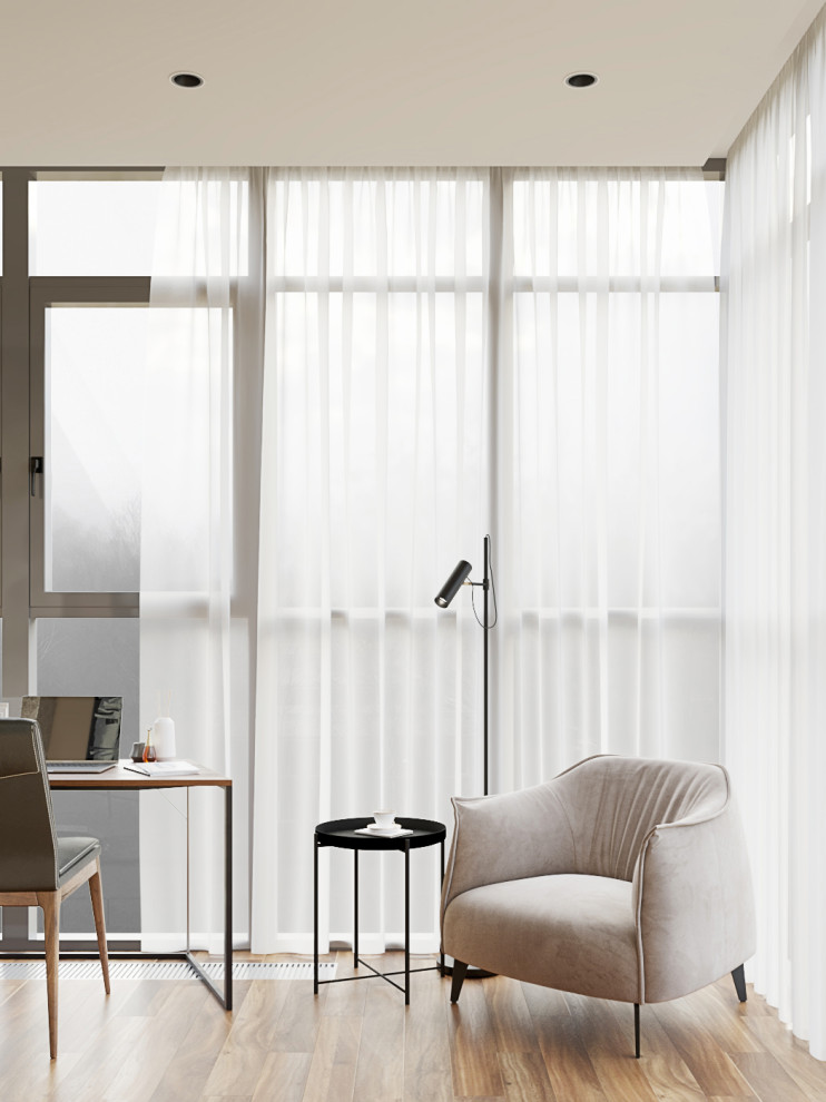 Современная городская квартира с панорамным остеклением в стиле ар-деко