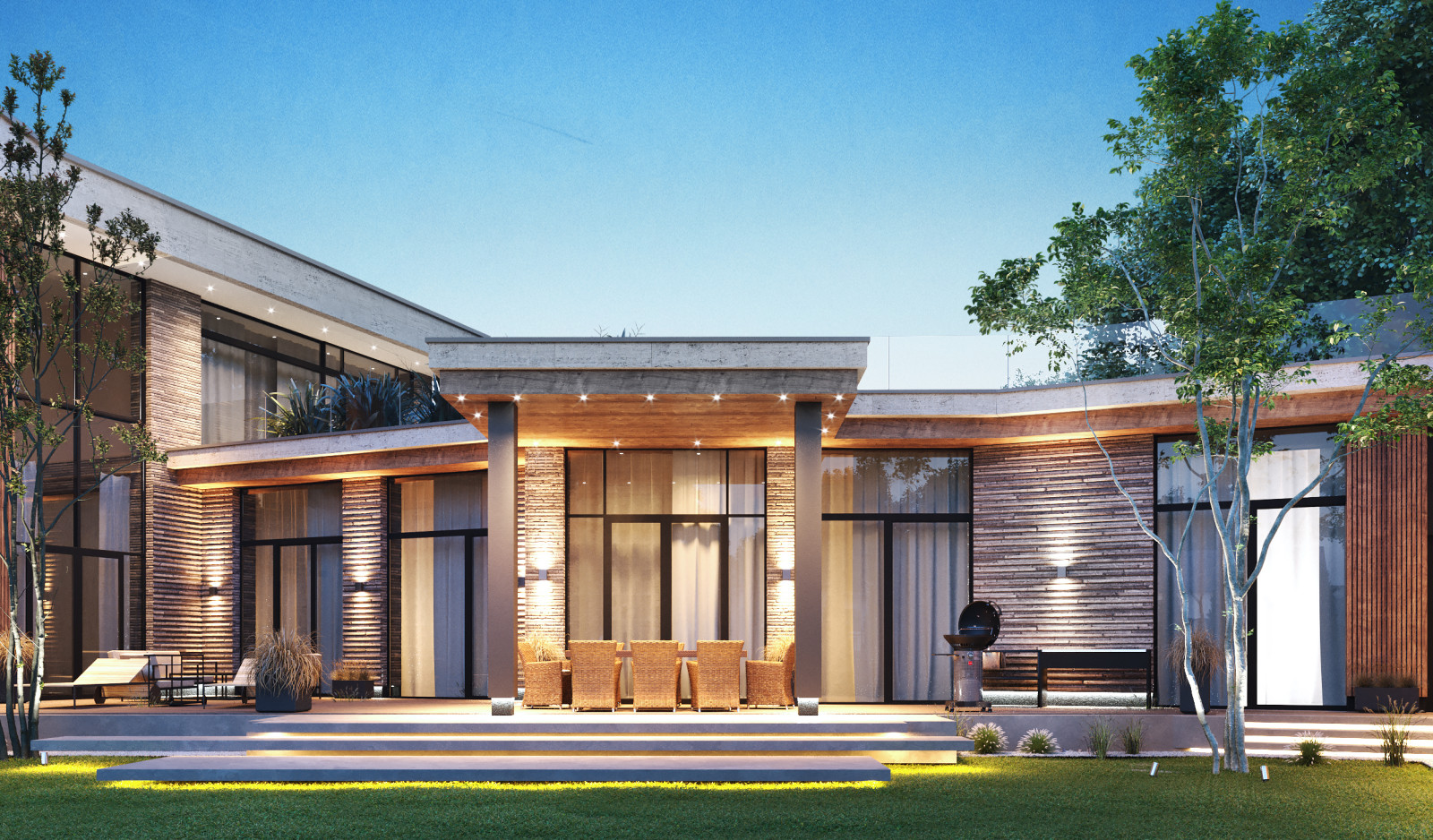 Архитектурный проект коттеджа 600м в КП Президент