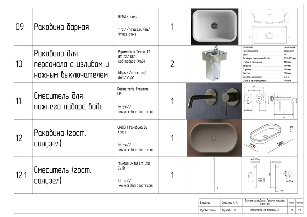 Рабочие чертежи к проекту "КАШТАН"
