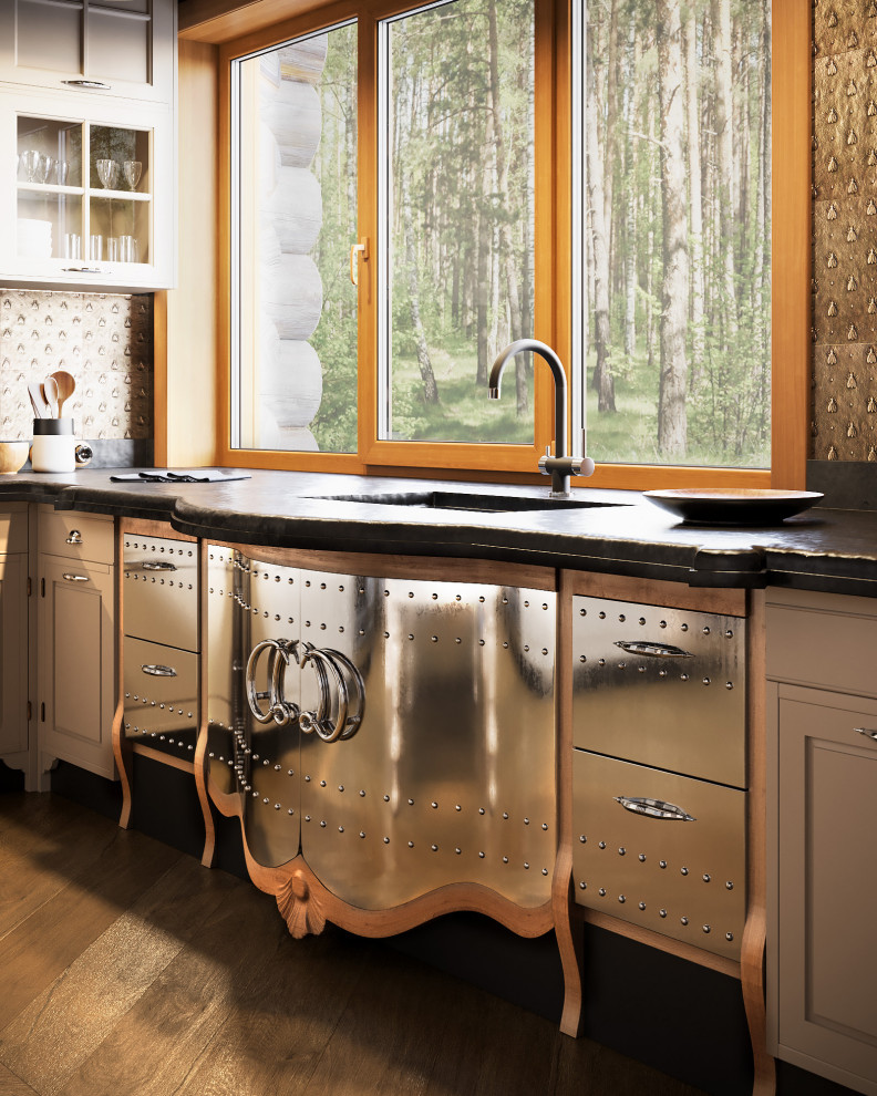 Дом из кело. Кухня и гостиная, второй свет