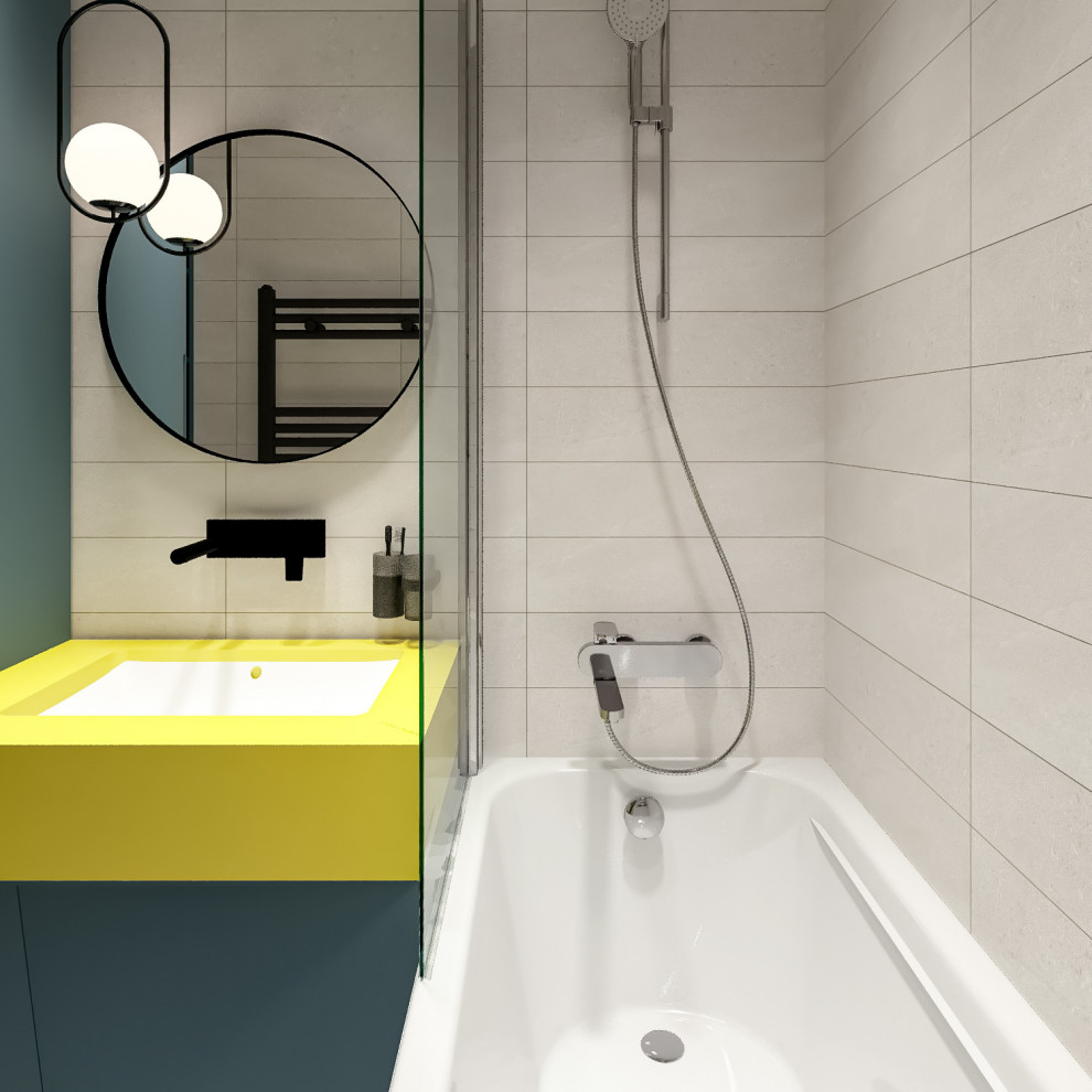 2020. 05. 02. Проект дизайна интерьера квартиры (ванная комната и санузел)