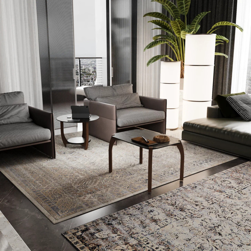 Обложка проекта: Журнальный столик ДОМОВОЙ черного цвета в гостиной