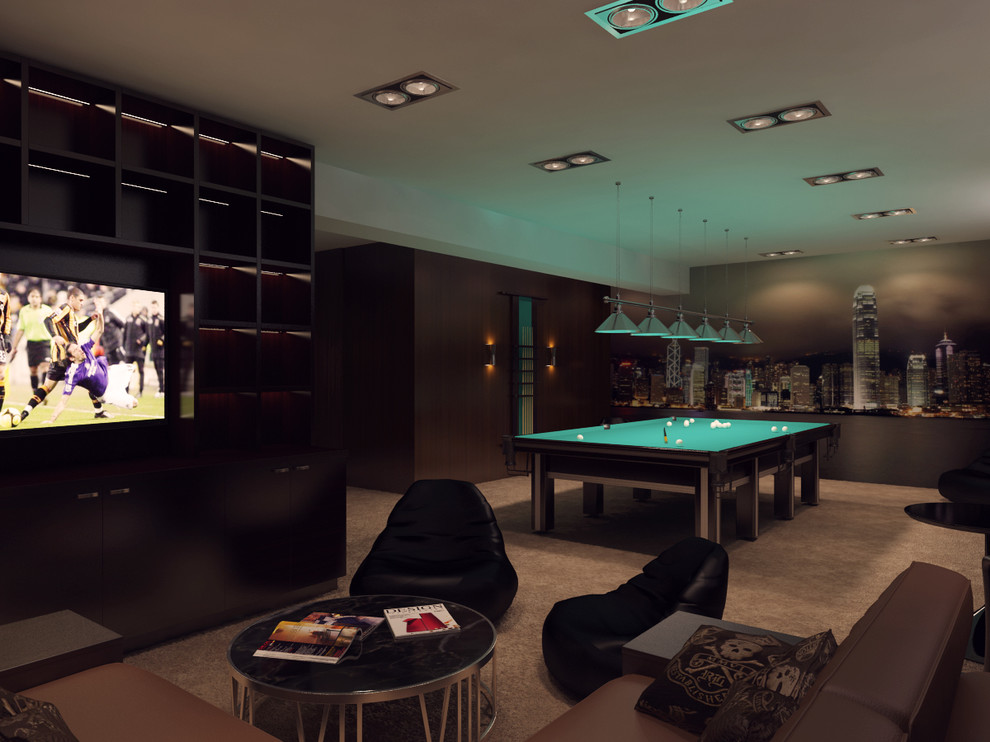 Проект коттеджа. Бильярдная