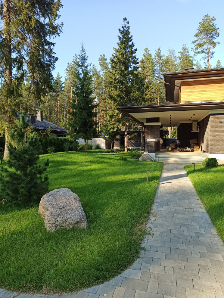 Ландшафт для дома в стиле Райта