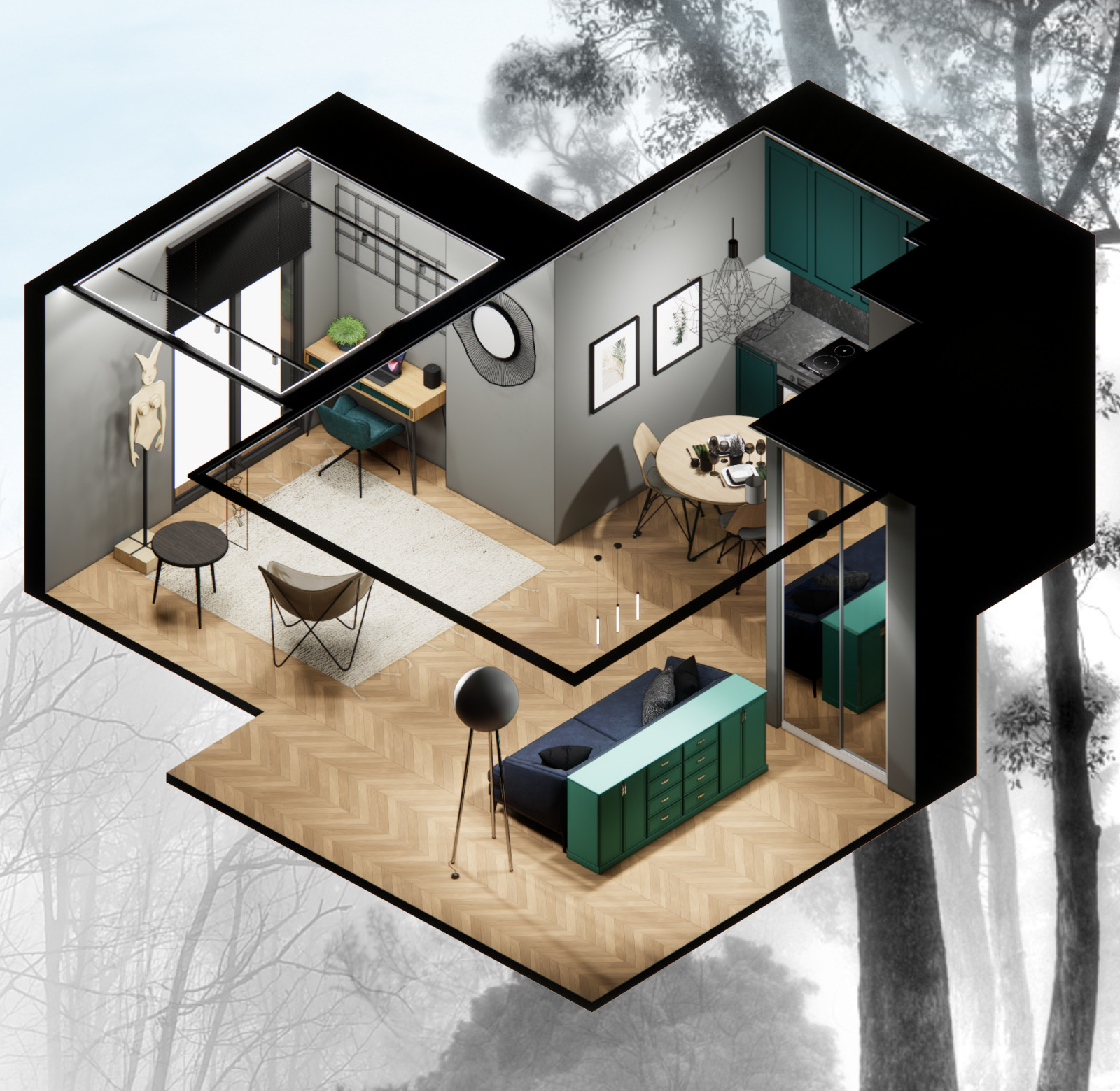 Обложка проекта: Комната с зайкой