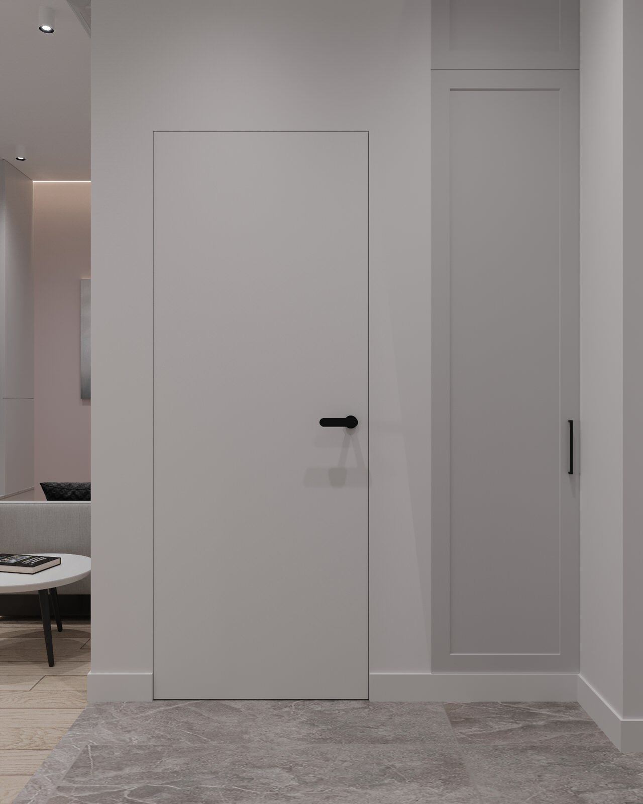 Белый интерьер для девушки в минимализме