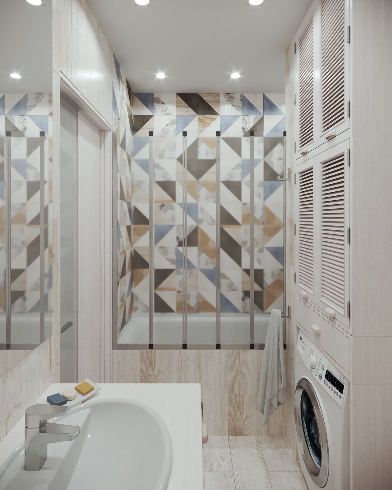 Проект интерьера двухкомнатной квартиры в стиле сканди